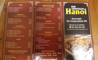 Orientalny Hanoi menu