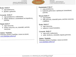 Familijna Żerków Catering Pizzeria menu