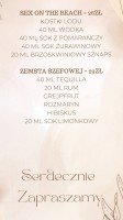 Restauracja W Kamienicy Maciej Nyklewicz menu