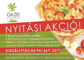 Oazis Pizzeria menu
