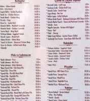 Kebab House menu