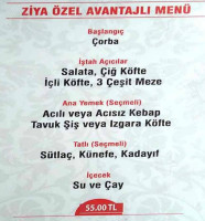Zİya şark Sofrası Kavacık şb menu