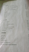 Sástó Étterem menu