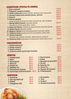 Ászok Vendéglő menu