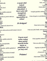 Etnogold Vendéglő menu
