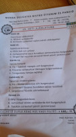 Mokka Étterem menu