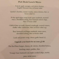 The Red Barn menu
