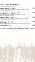 Aranyló Fogadó menu