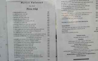Marcsi Falatozó menu