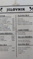 Knežev Konak menu