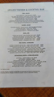 Spilies Tavern menu