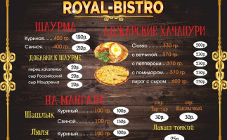 Royal-bistro menu