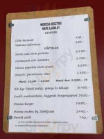 Morzsa Bisztró menu