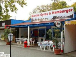Marina Gyros Hamburger Buffet food