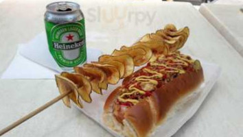 Hot Dog Cold Beer food