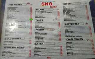 Cafe Sno menu