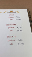 Platanos menu