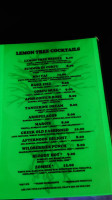 Lemon Tree menu