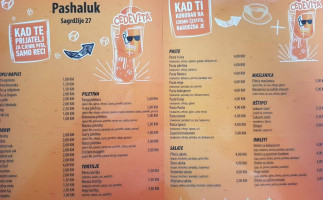 Pashaluk menu