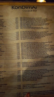 Kondimar Cocktail menu