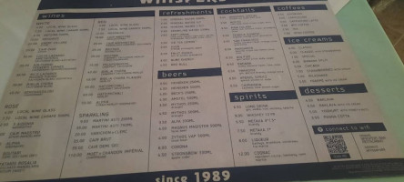 Whispers menu