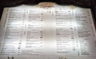 Valantina's menu