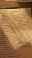 Panorama Bar Restaurant menu