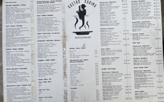 Kastro Karima menu