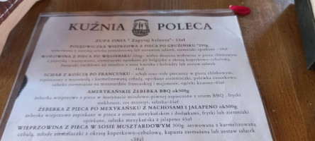Restauracja PrzecŁawska KuŹnia Bar Restaurant Caffe menu