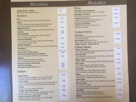 Motakis menu