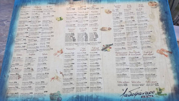 Ladofanaro Fish Restaurant And Beach Bar menu