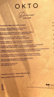 Okto Milos Island menu