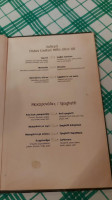 Babis Taverna menu