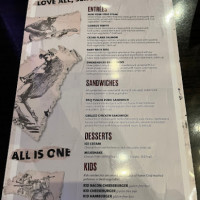 hard Rock Cafe menu