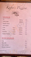 Kafro's Pizzeria menu