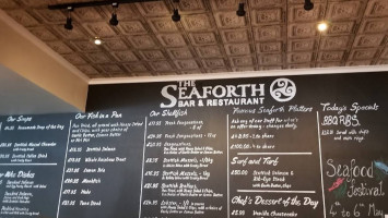 The Seaforth menu