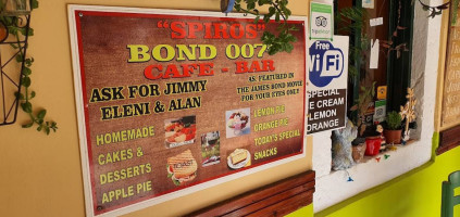 Spiros Bond 007 Cafe menu