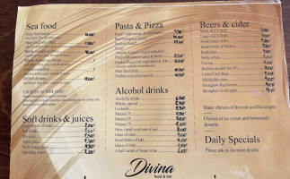 Divina Taverna Apartments menu