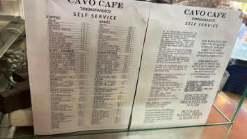 Cavo Café menu