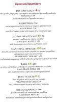 Mandragoras menu