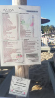 Mango Beach menu