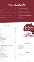 Le Grill Dufour menu