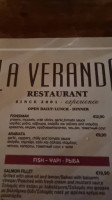 La Veranda menu