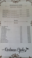 Restoran Bjeko menu