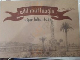 Tarihi Adil Müftüoğlu Uğur Lokantası menu