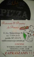Pizzera Da Antonio menu