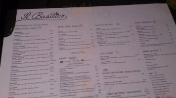 Pizzeria Il Basilico menu