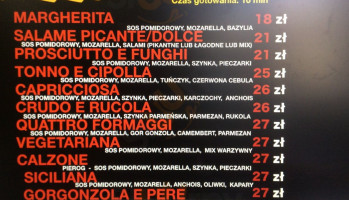 Zio Pizza menu