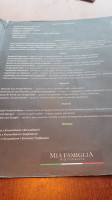 Mia Famiglia menu