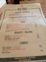 Ostro Klubokawiarnia menu